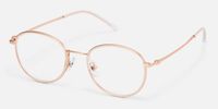 Harlow - Oval Gold Eyeglasses | Vooglam Front View