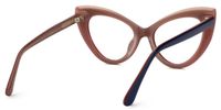 Darcie - Cat Eye Blue/Red Eyeglasses | Vooglam Side View