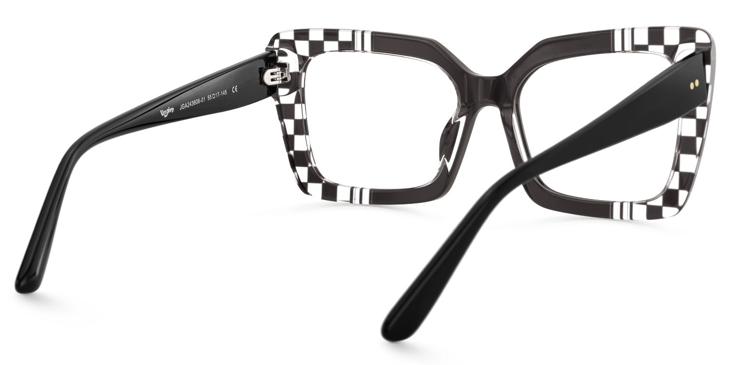 Moshay - Butterfly Black Eyeglasses | Vooglam Side View
