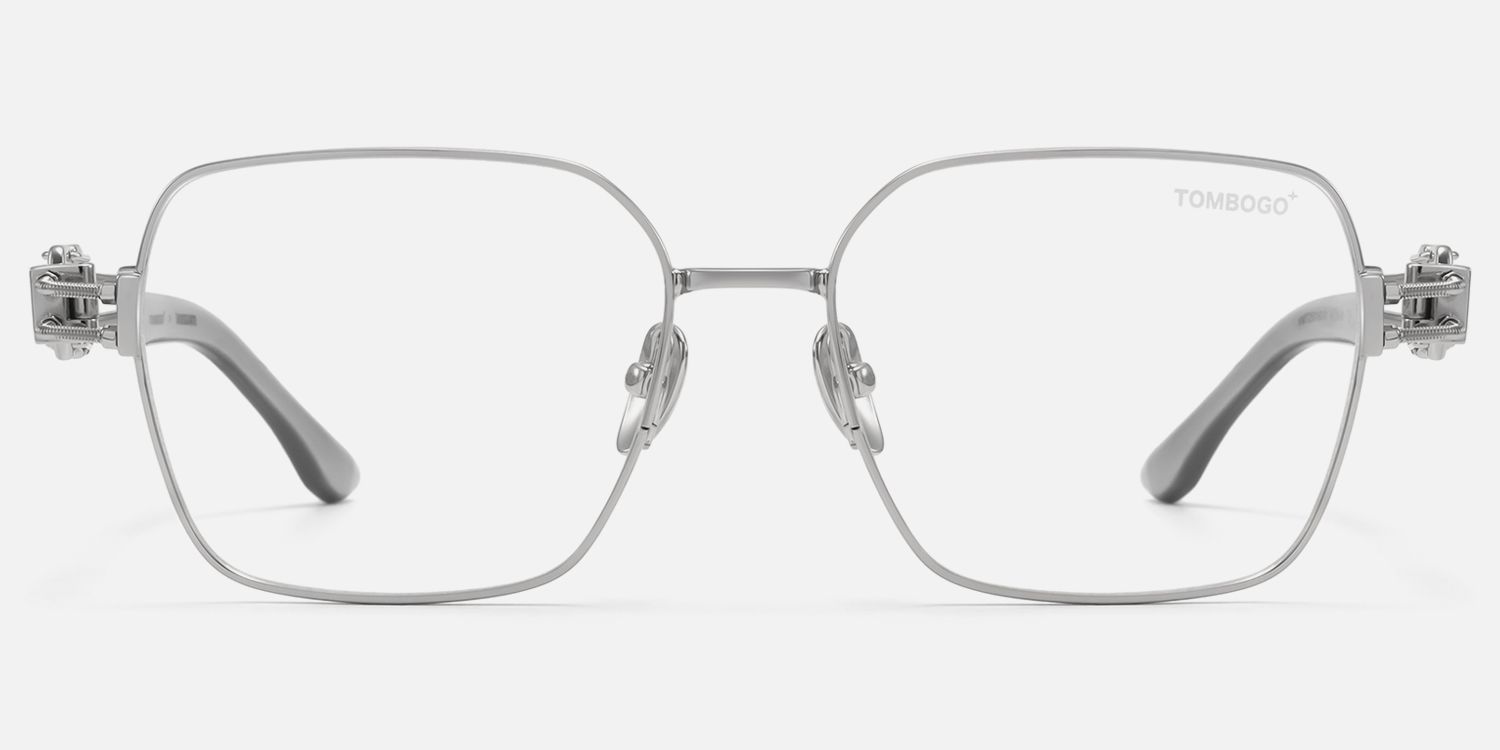 The Architect - Silver Carabiner Glasses | Vooglam Angle View