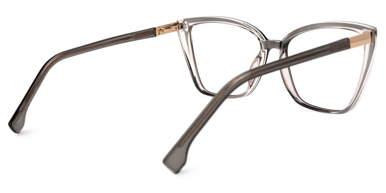 Fairoze - Cat Eye Grey Eyeglasses | Vooglam Side View