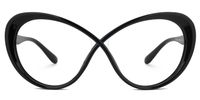 Fajtel - Butterfly Black Eyeglasses | Vooglam Angle View