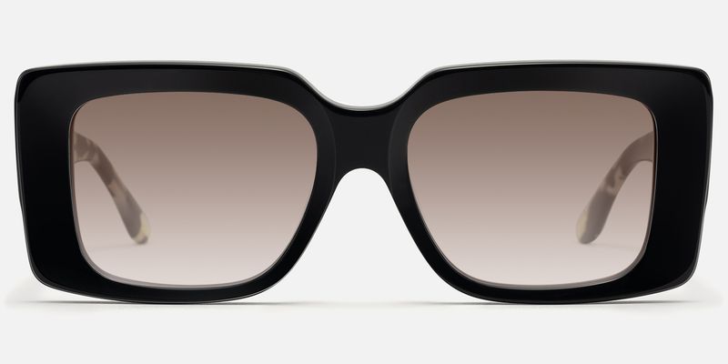 Kente - Rectangle Black Sunglasses