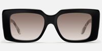 Kente - Rectangle Black Sunglasses | Vooglam Angle View