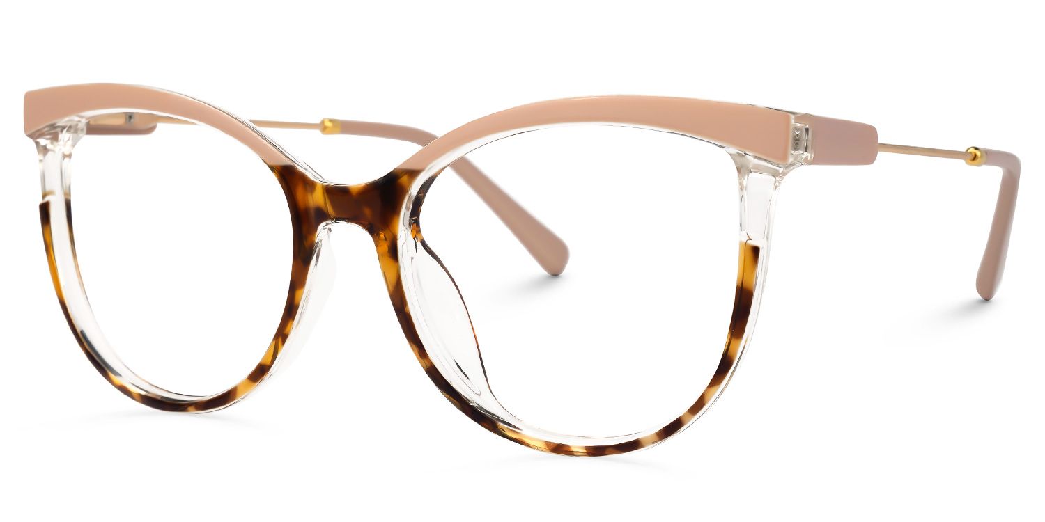 Emanuel - Cat Eye Brown/Tortoise Eyeglasses | Vooglam Front View