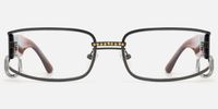 Riff - Rectangle Grey Eyeglasses | Vooglam Angle View