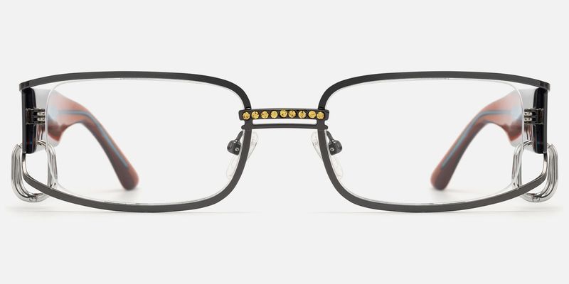 Riff - Rectangle Grey Eyeglasses