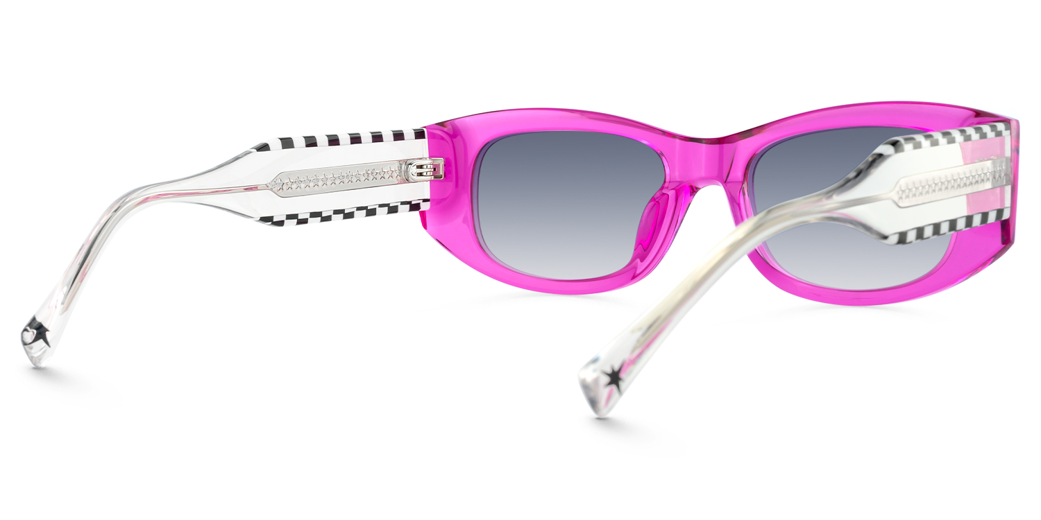 Banksy - Rectangle Purple Sunglasses - 4