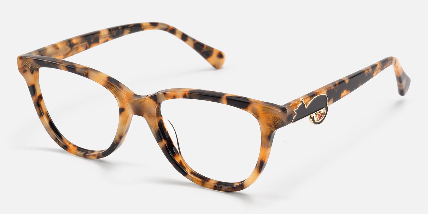 Purrfect - Cat Eye Brown/Tortoise Eyeglasses | Vooglam Front View