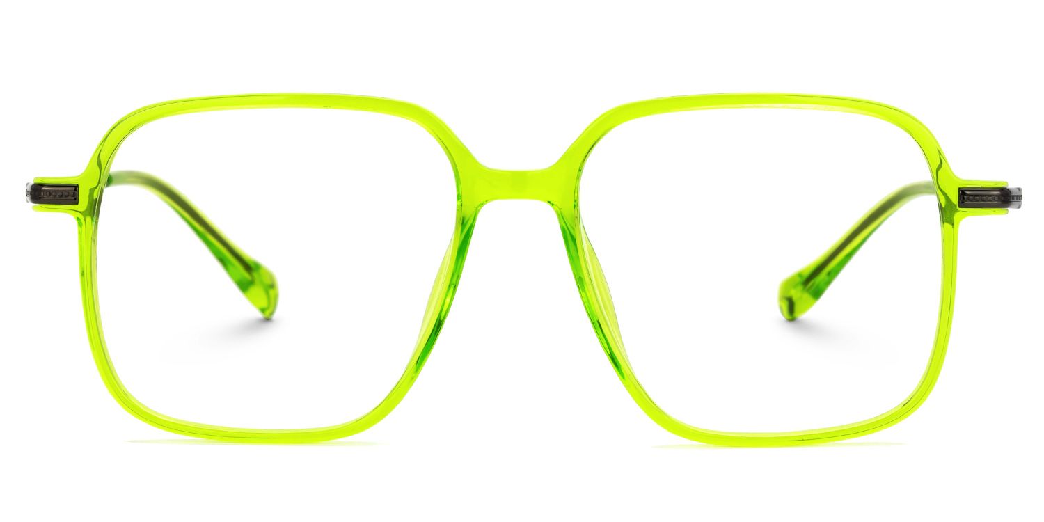 Halima - Square Green Eyeglasses product detail 2