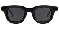 Dehateh - Round Dark/Tortoise Sunglasses | Vooglam Angle View