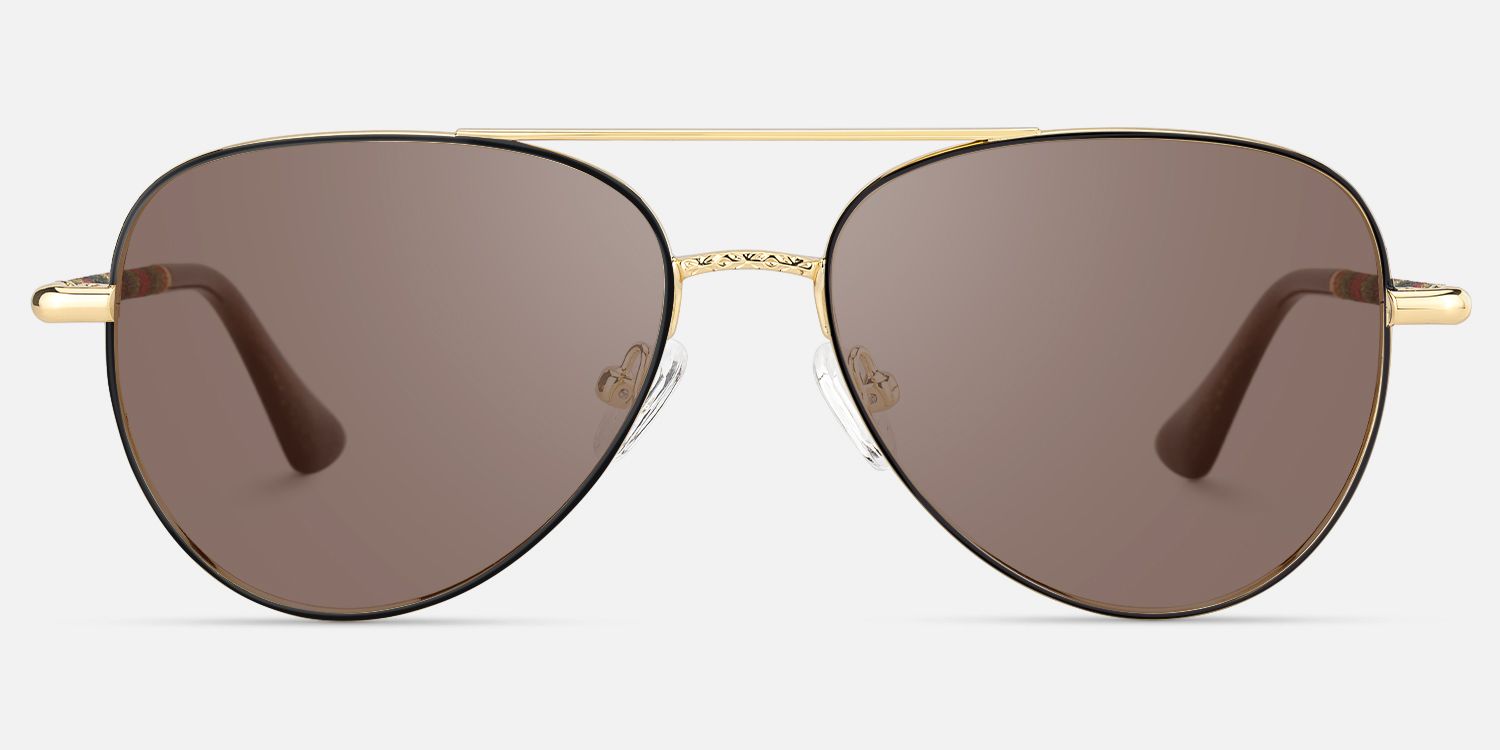Joni - Aviator Two-tone Sunglasses | Vooglam Angle View
