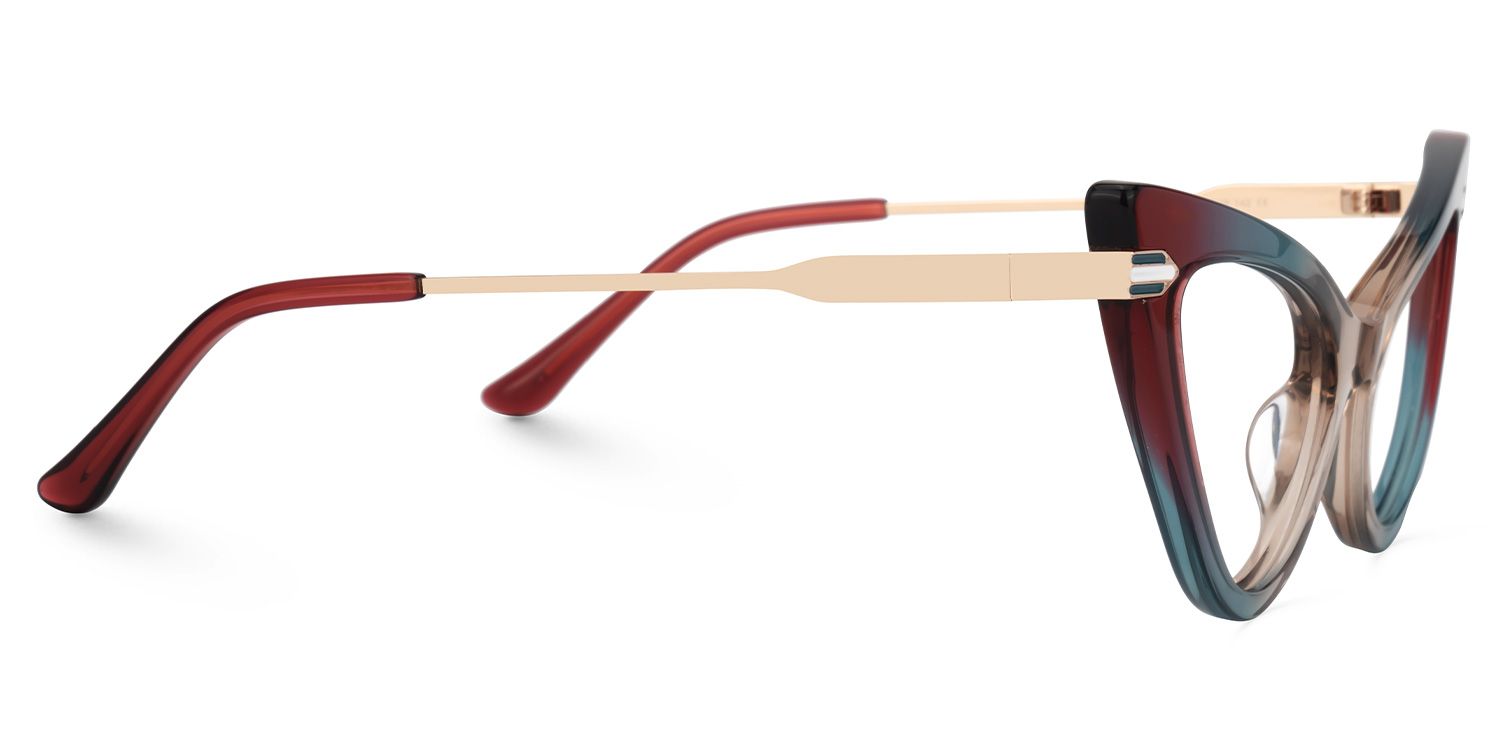Fariat - Cat Eye Blue/Red Eyeglasses | Vooglam 4