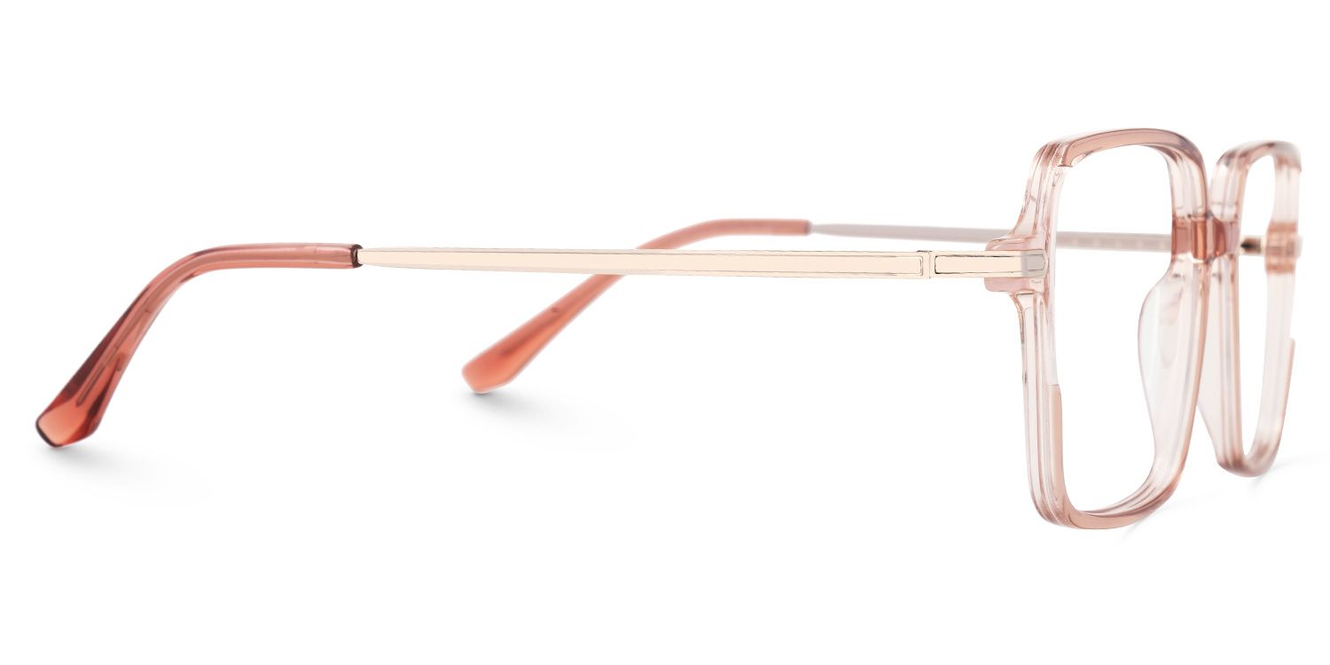 Elouan - Square Champagne Eyeglasses | Vooglam 4