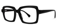 Eladio - Rectangle Black Eyeglasses | Vooglam Front View