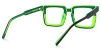 Ofira - Rectangle Green/Black Eyeglasses | Vooglam Side View