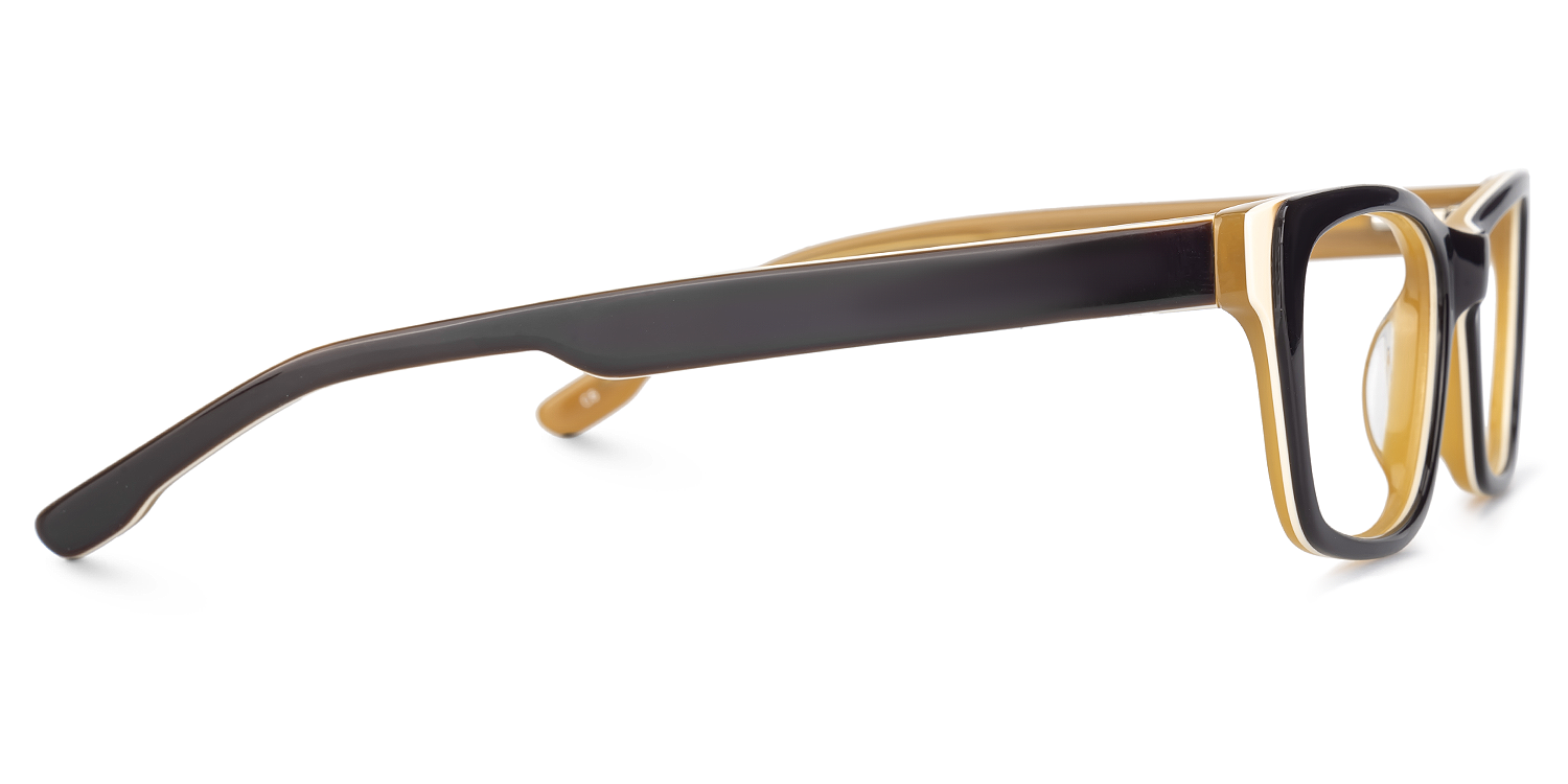 Eliava - Rectangle Black Eyeglasses | Vooglam 4