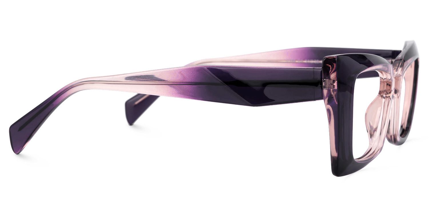 Fearghus - Rectangle Purple Eyeglasses | Vooglam 4