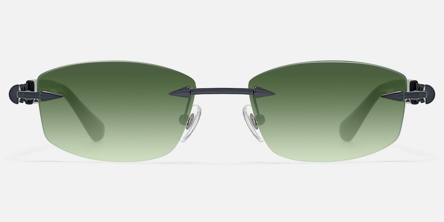 Fracture - Ultralight Frameless Black Glasses | Vooglam Angle View