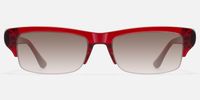Kairo - Red Acetate Semi Rimless Sunglasses | Vooglam Angle View