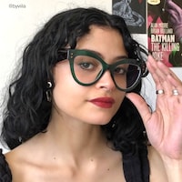 Samson -Cat Eye Green Eyeglasses - 6