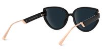 Fateh - Cat Eye Black Sunglasses | Vooglam Side View