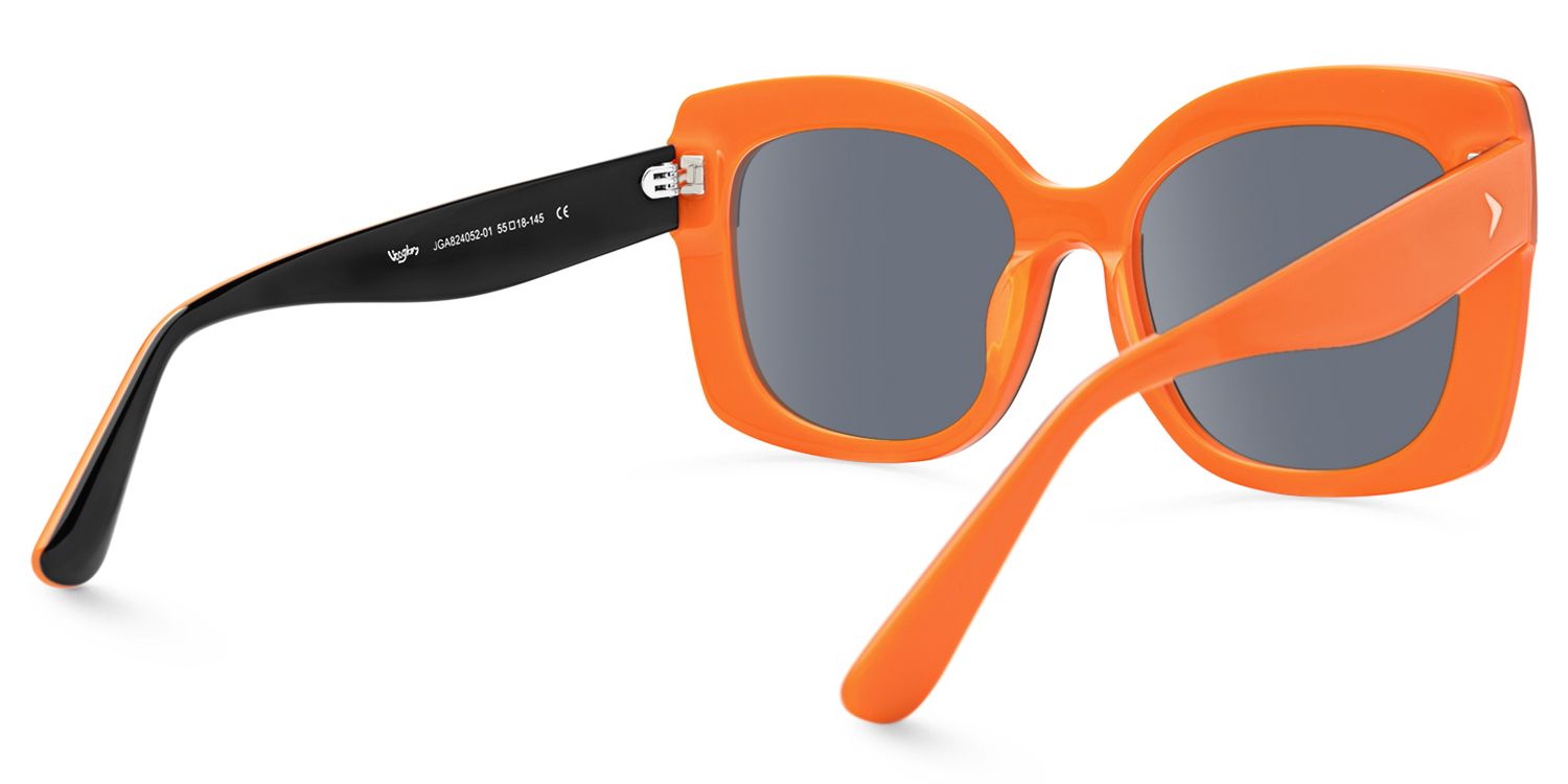 Mabon - Butterfly Orange Sunglasses by Vooglam - Side View