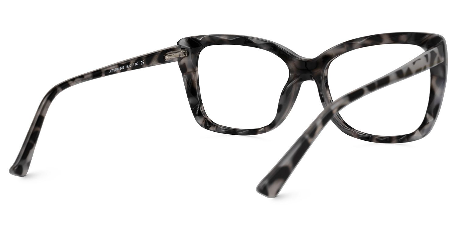 Shane - Rectangle Grey/Tortoise Eyeglasses | Vooglam Side View