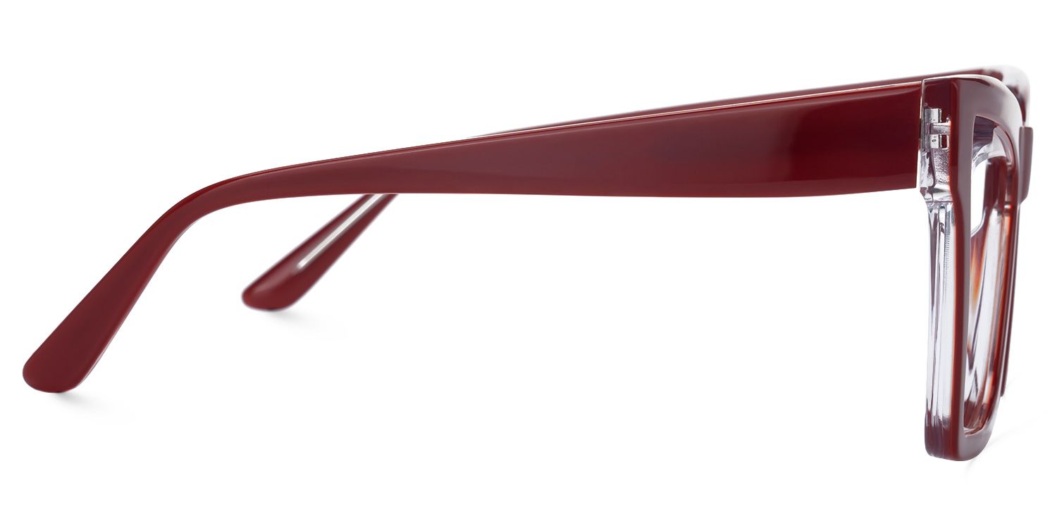 Emberlei - Square Red Eyeglasses | Vooglam 4