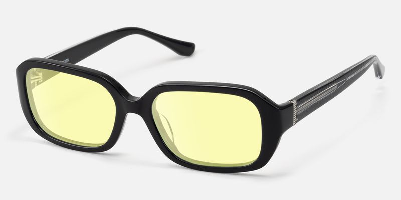 Mies - Yellow Tinted Glasses with Exposed Hardware | Vooglam