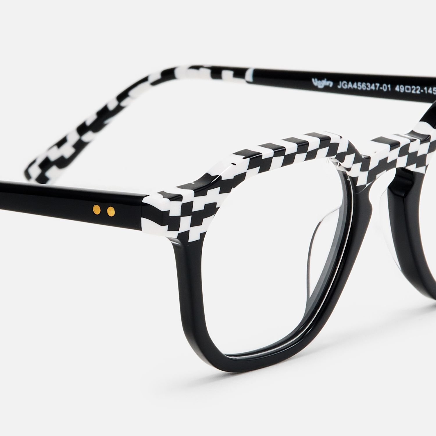 Mahsa - Geometric Pattern Eyeglasses | Vooglam Design Details