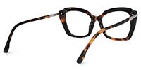 Elspeth - Cat Eye Tortoise Eyeglasses | Vooglam Side View