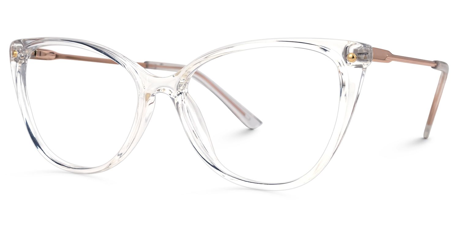 Efren - Cat Eye Crystal Eyeglasses | Vooglam Front View