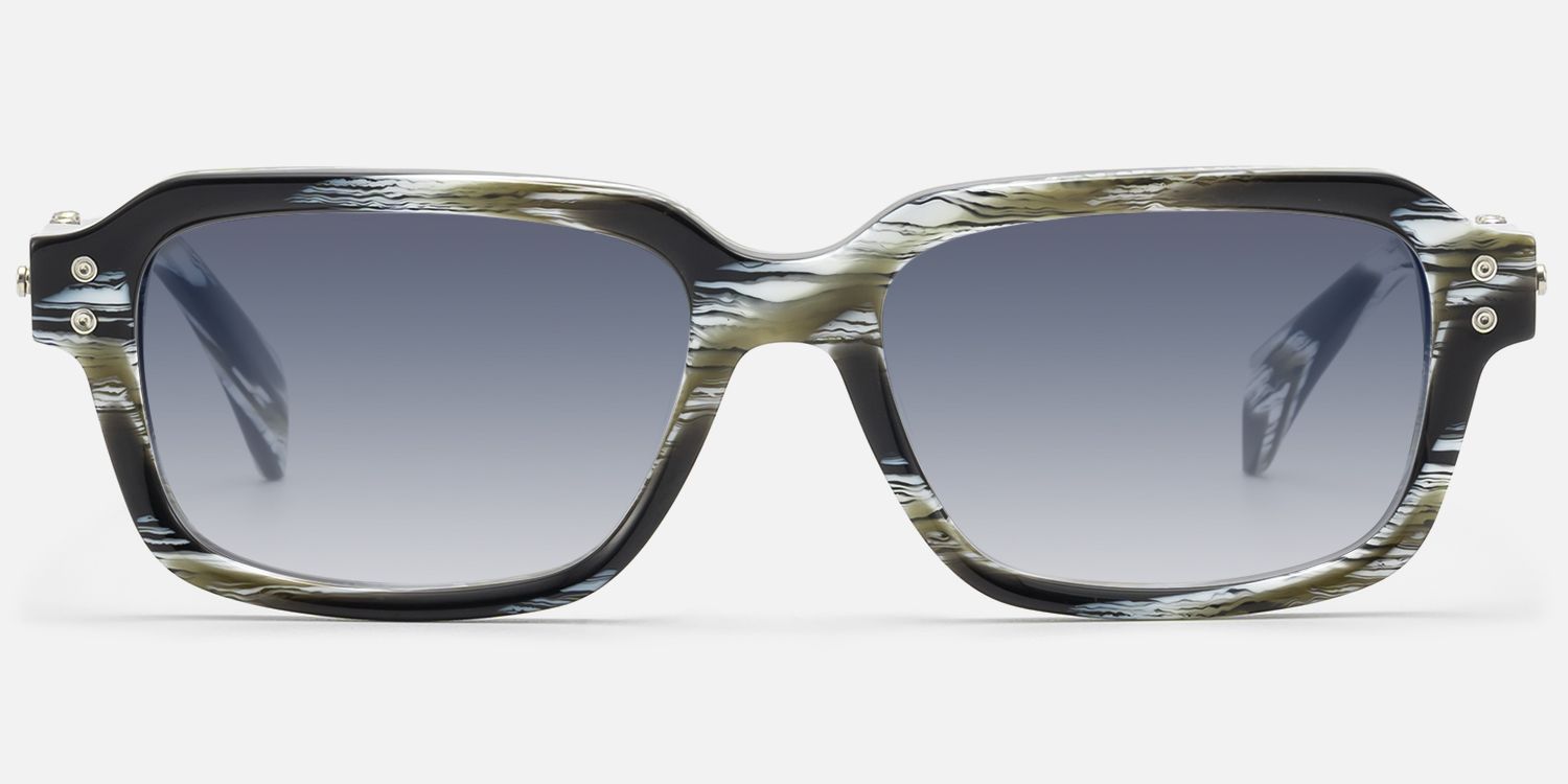 Anacortes - Gray Horn Rim Gradient Guitar Shades | Vooglam Angle View