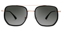 Eiko - Aviator Black Sunglasses | Vooglam Angle View