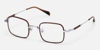 Arc - Square Brown Eyeglasses | Vooglam Front View