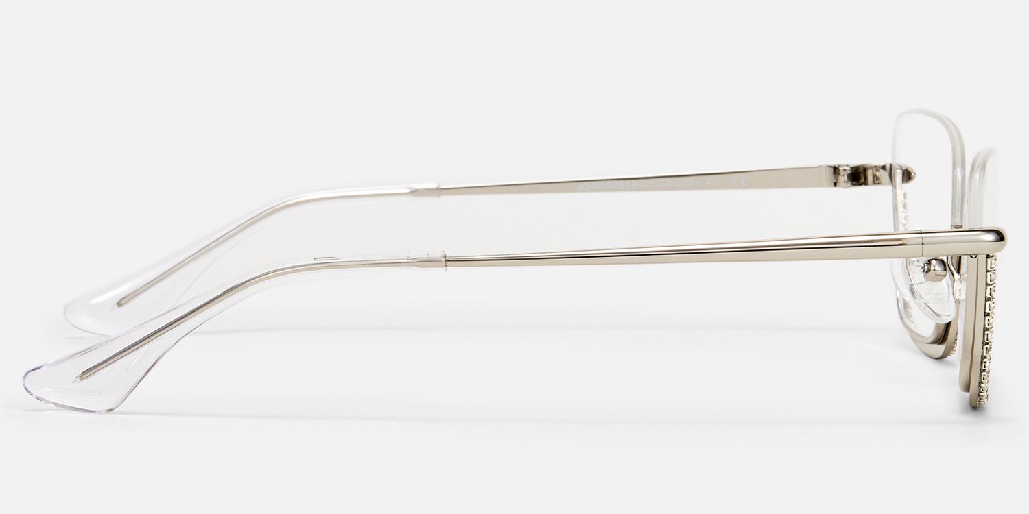 Viva - Cat Eye Silver Eyeglasses | Vooglam Side View