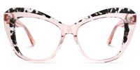 Ehren - Cat Eye Pink/Tortoise Eyeglasses | Vooglam Angle View