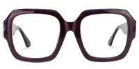 Paz - Square Purple Eyeglasses | Vooglam Angle View