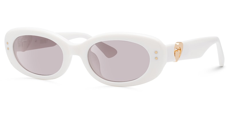 TADA - Oval White Sunglasses