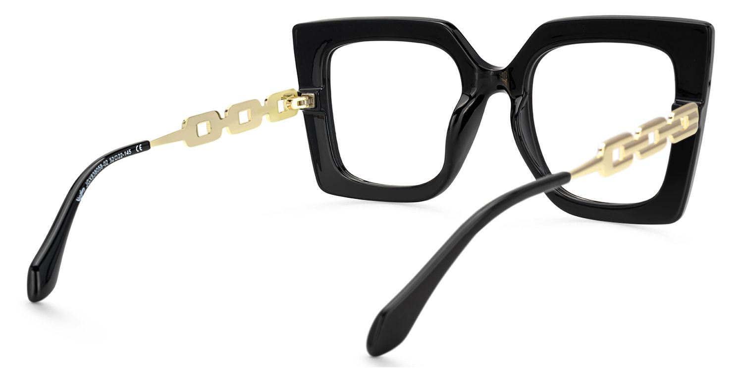 Pacorro - Square Grey Eyeglasses by Vooglam - Side View