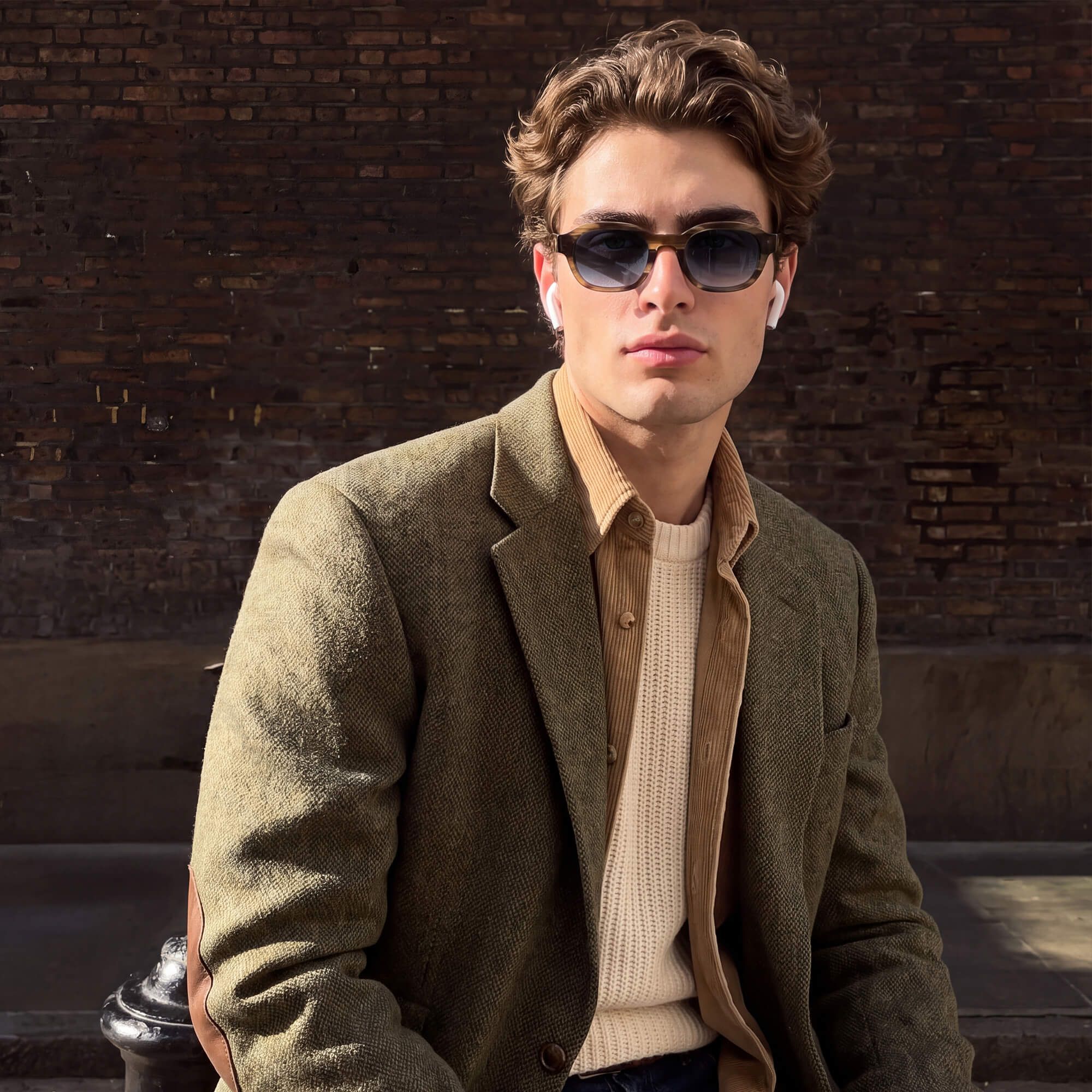 Vooglam Street Style in Real Life: Eerie - Clear Blue Gray Tinted Oversized Shades by Vooglam