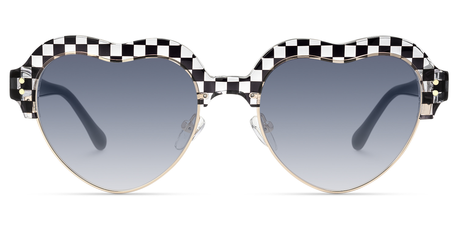 Hannah - Heart Pattern Sunglasses - 1