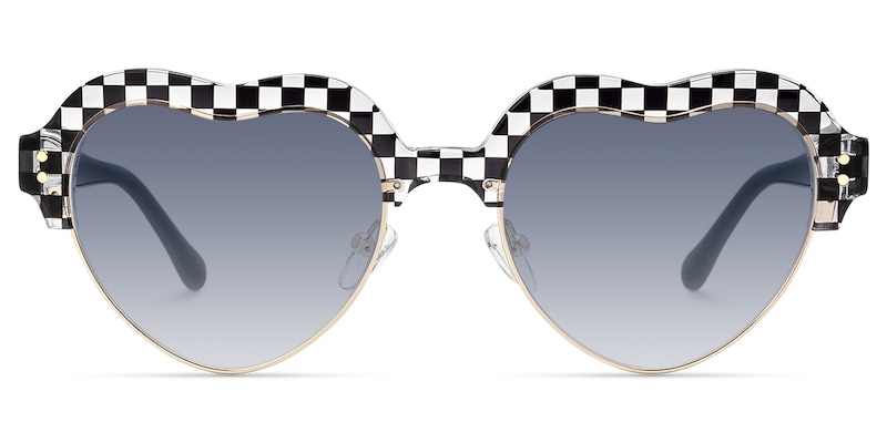 Hannah - Heart Pattern Sunglasses