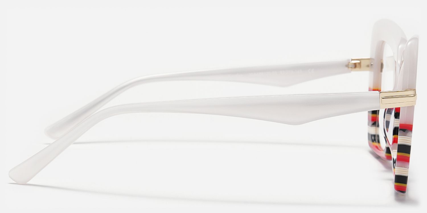Nadda - Square Two-tone Eyeglasses | Vooglam Side View