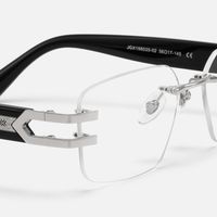 Aurum - Black Rimless Rectangle Glasses | Vooglam Design Details