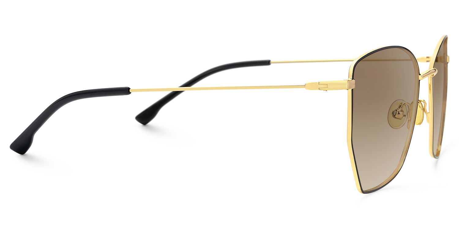 Keahi - Geometric Brown Sunglasses | Vooglam 4