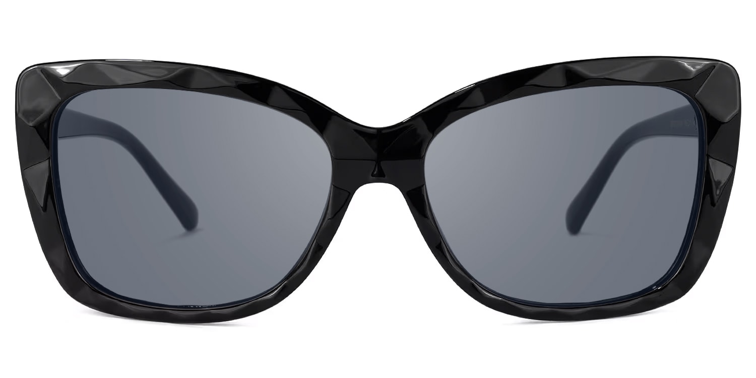 Letitia - Rectangle Black Sunglasses - 1