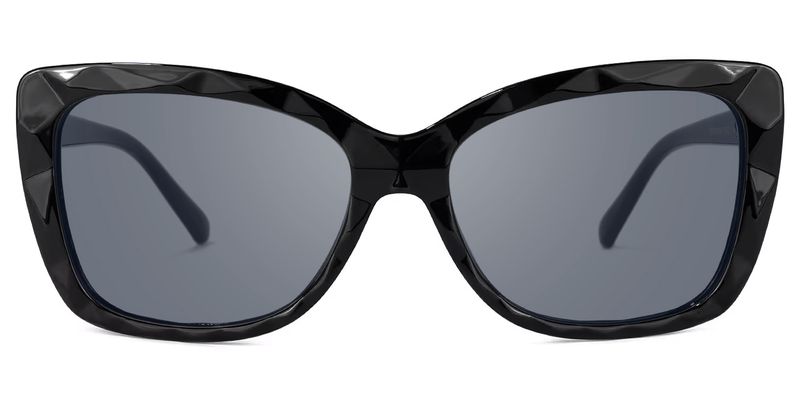 Letitia - Rectangle Black Sunglasses
