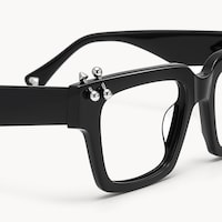 PIERCE - Square Black Eyeglasses - 7